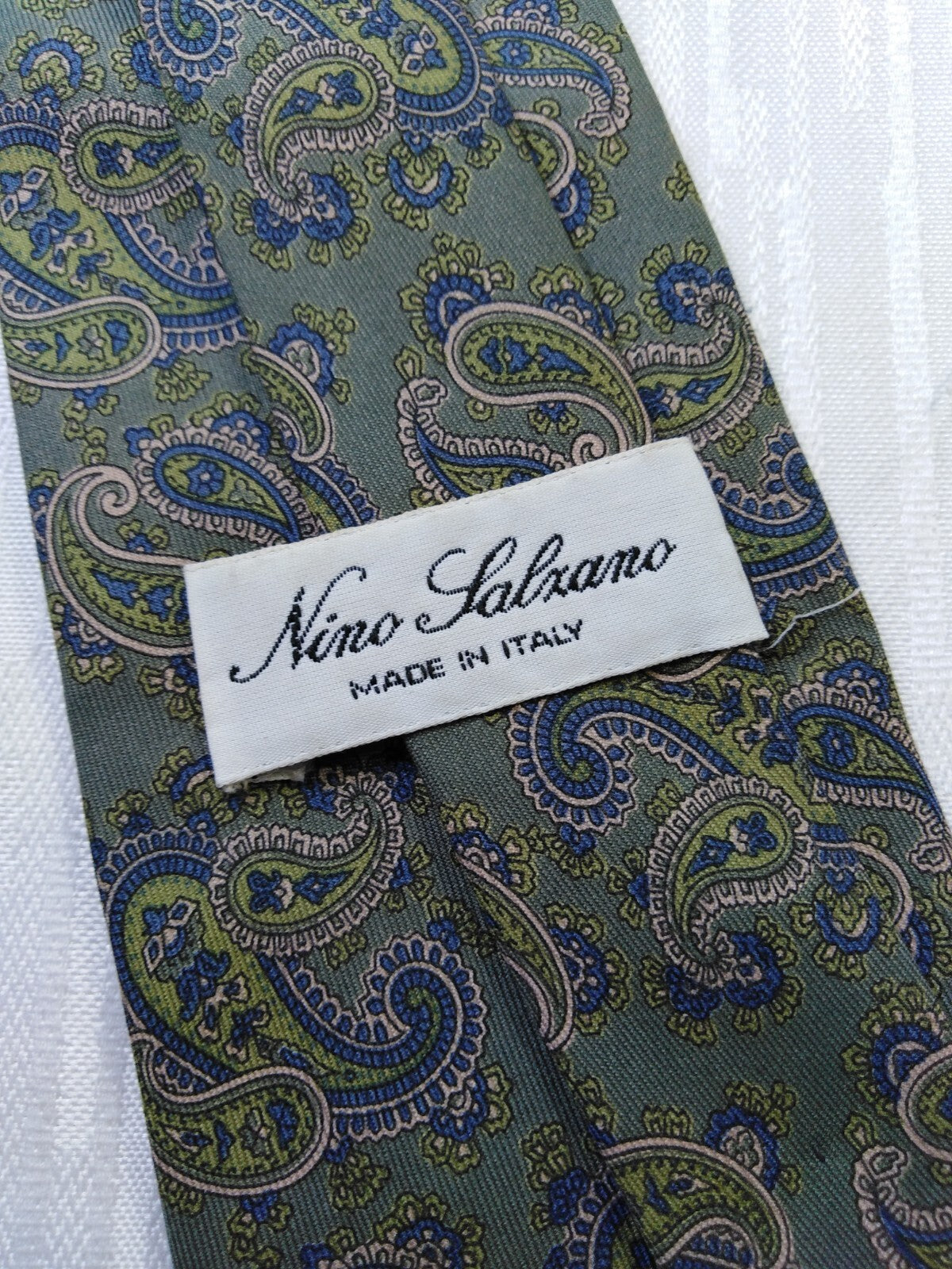 NINO SALZANO 100% SILK TIE SETA CRAVATTA NECKTIE MADE IN ITALY CLASSIC