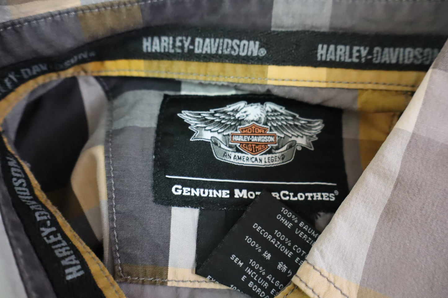 HARLEY DAVIDSON CAMICIA UOMO TG M MAN SHIRT CASUAL VINTAGE COTONE COTTON LOGO