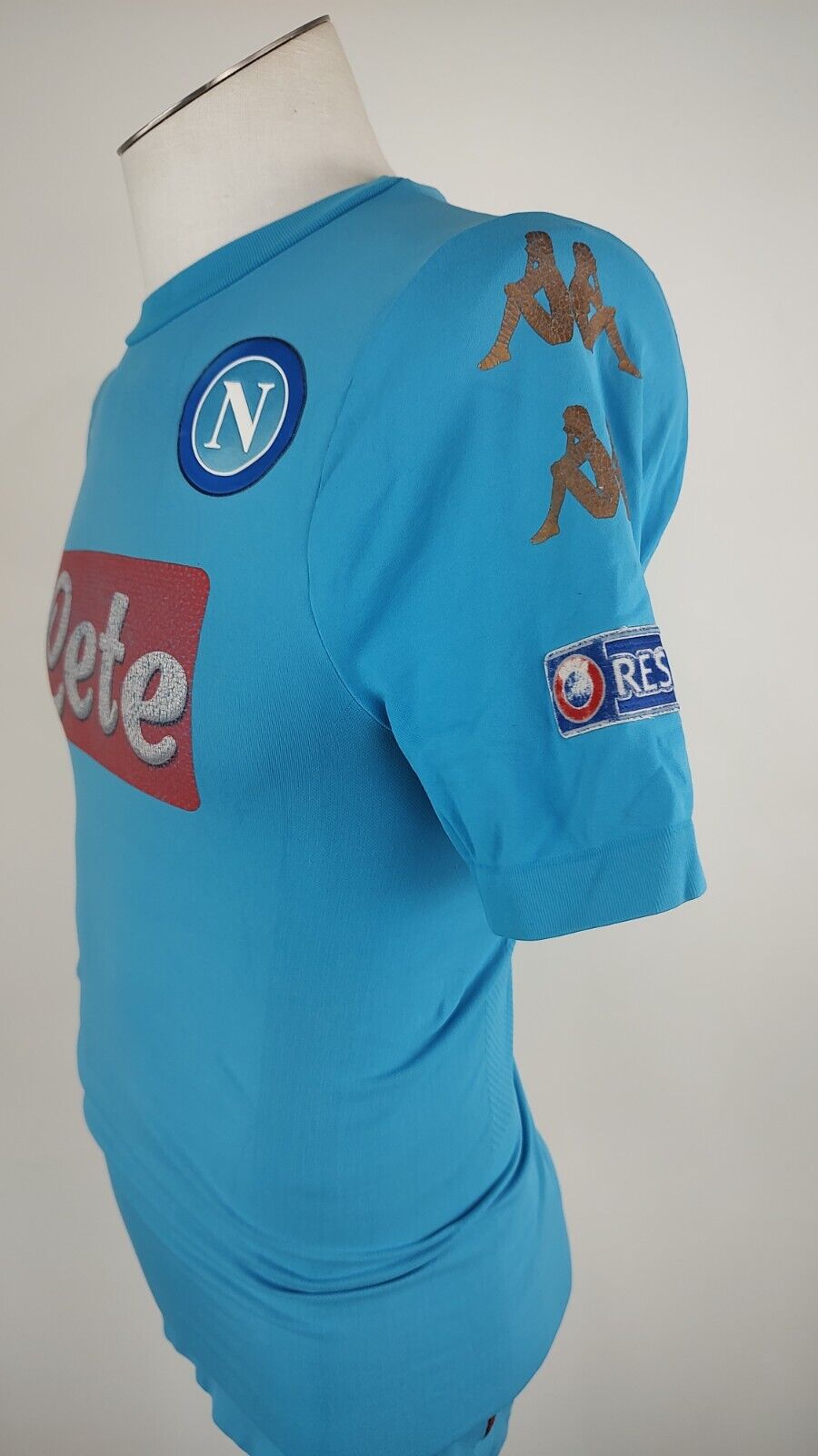KAPPA NAPOLI MAGLIA CALCIO Tg L/XL ANNI RAGAZZO SOCCER  JERSEY VINTAGE