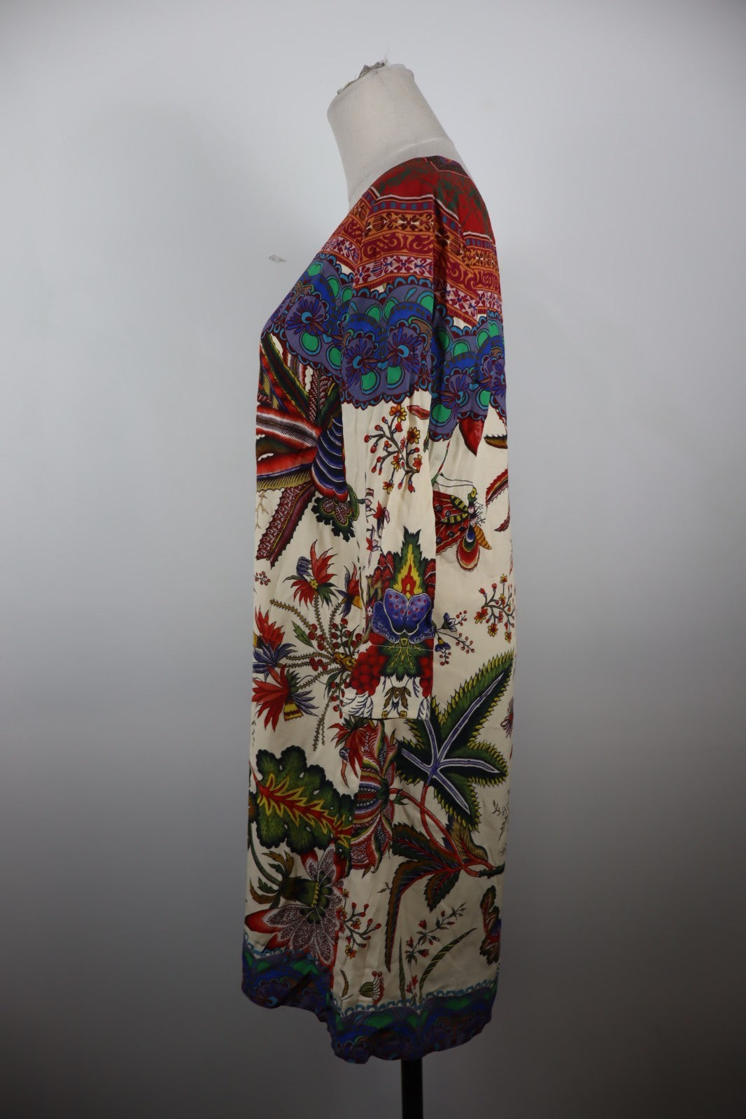 DESIGUAL VESTITO MANICA A 3/4 DONNA TG 40 WOMAN CASUAL VINTAGE DRESS ABITO LOGO