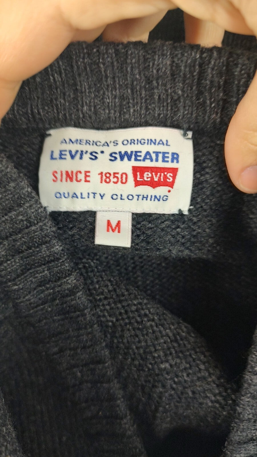 LEVI'S MAGLIONE LANA  VINTAGE UOMO M MAN SWEATER CASUAL VINTAGE BLUE TAB