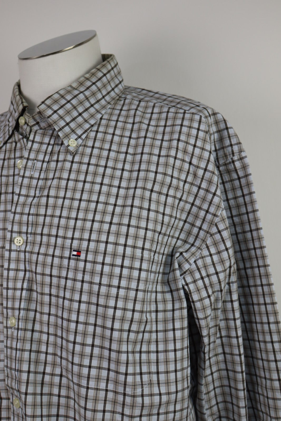 TOMMY HILFIGER CAMICIA UOMO TG. xl MAN CASUAL VINTAGE SHIRT COTONE COTTON