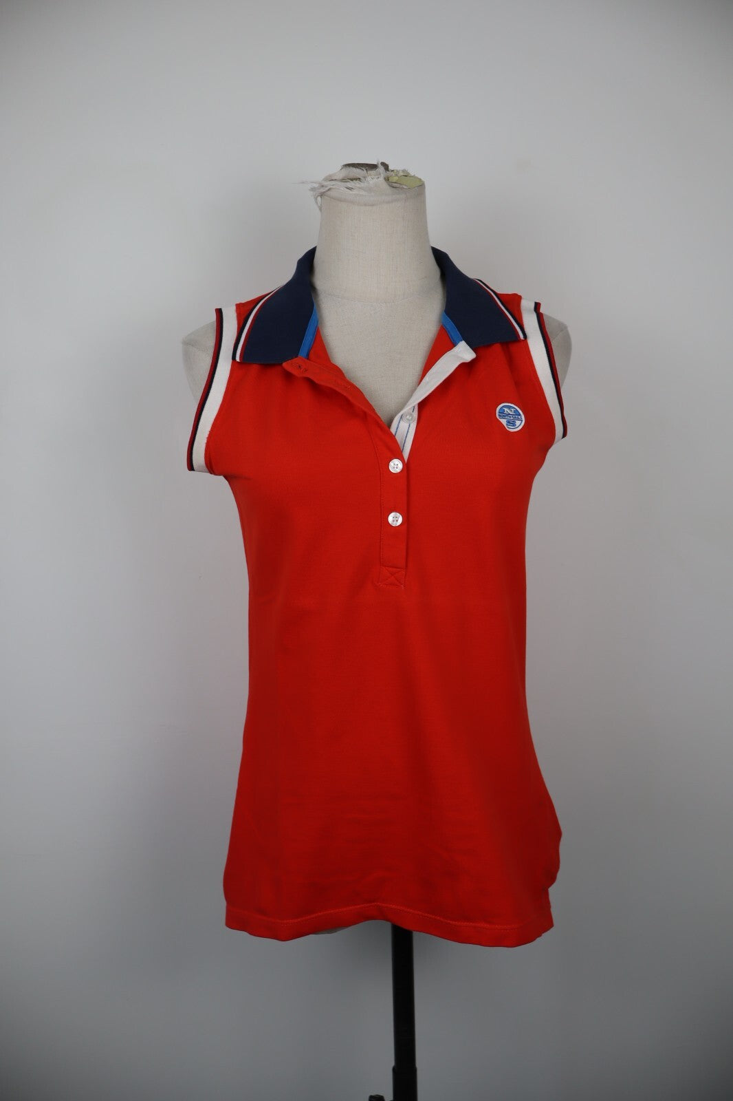 NORTH SAILS POLO MAGLIA SMANICATA COTONE DONNA TG M WOMAN CASUAL VINTAGE T-SHIRT