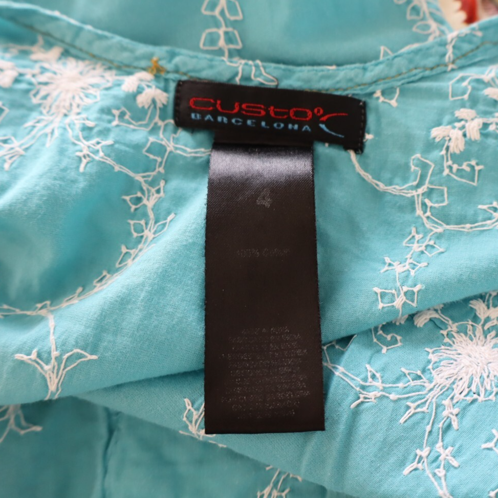 CUSTO BARCELONA VESTITO ABITO DONNA TG 4 WOMAN CASUAL VINTAGE DRESS