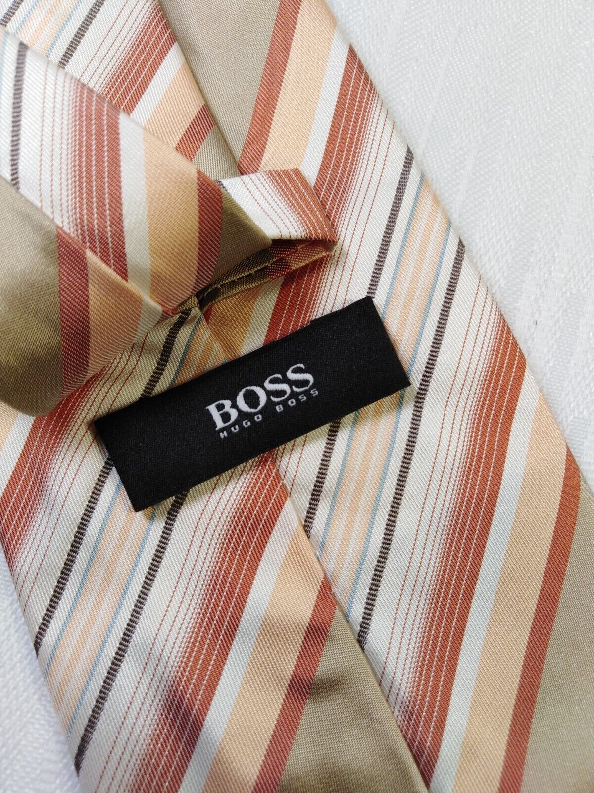 HUGO BOSS 100% SETA SILK TIE CRAVATTA NECKTIE ITALY VINTAGE CLASSIC