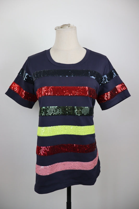 TRUSSARDI JEANS MAGLIA DONNA TG. XL WOMAN CASUAL VINTAGE T-SHIRT TOP COTONE LOGO