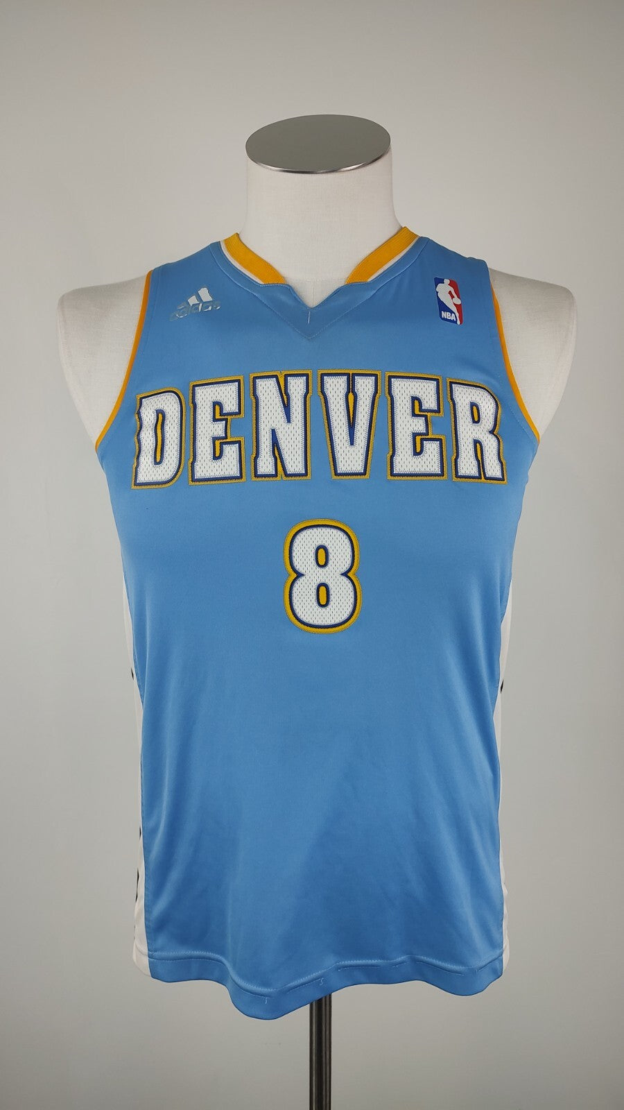 ADIDAS NUGGETS DENVER GALLINARI 8 CANOTTA BASKET T-SHIRT RAGAZZO TG 12ANNI SPORT