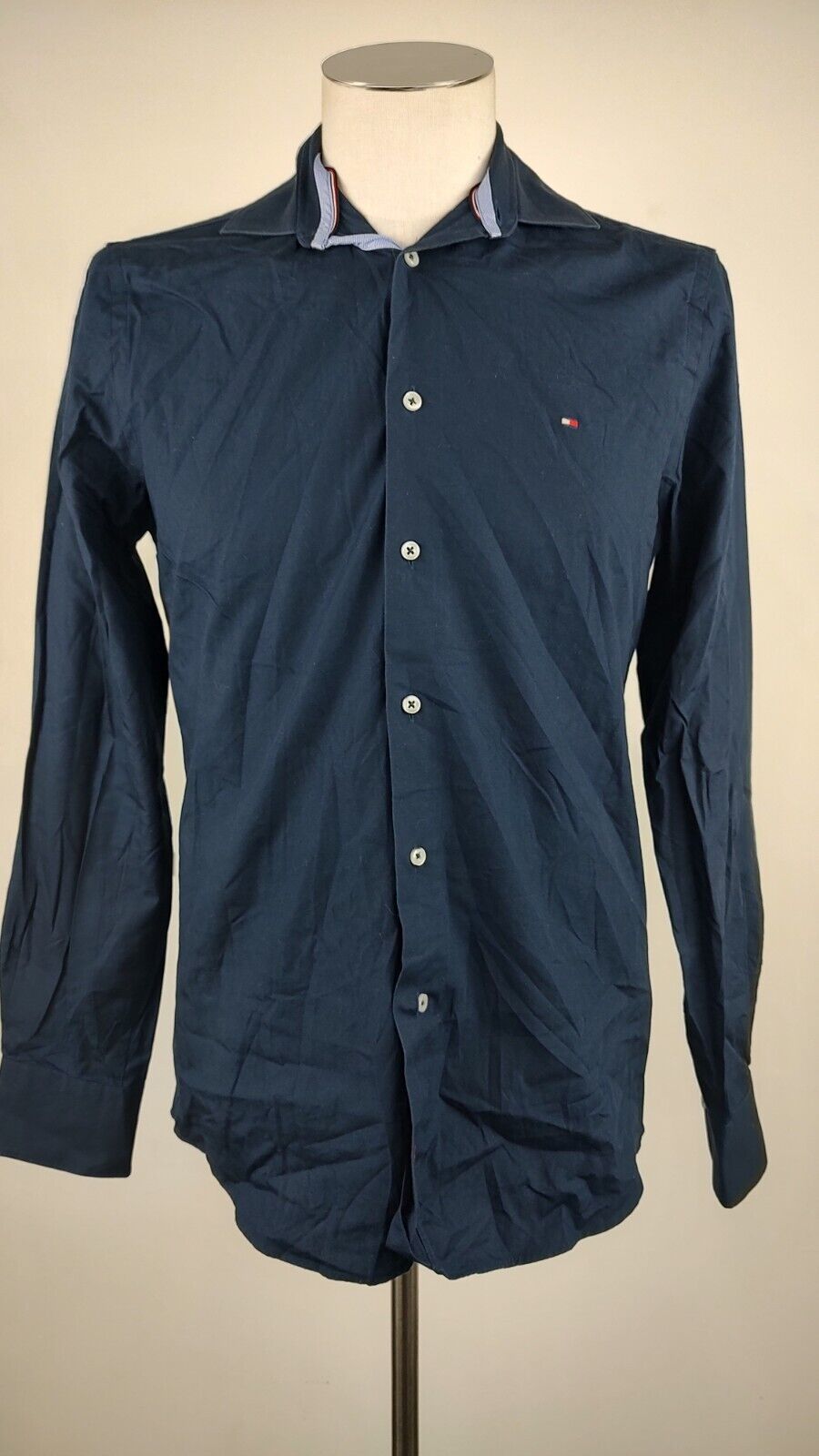 TOMMY HILFIGER JEANS CAMICIA UOMO TG. 37/ 14.5 MAN CASUAL VINTAGE SHIRT ITALY