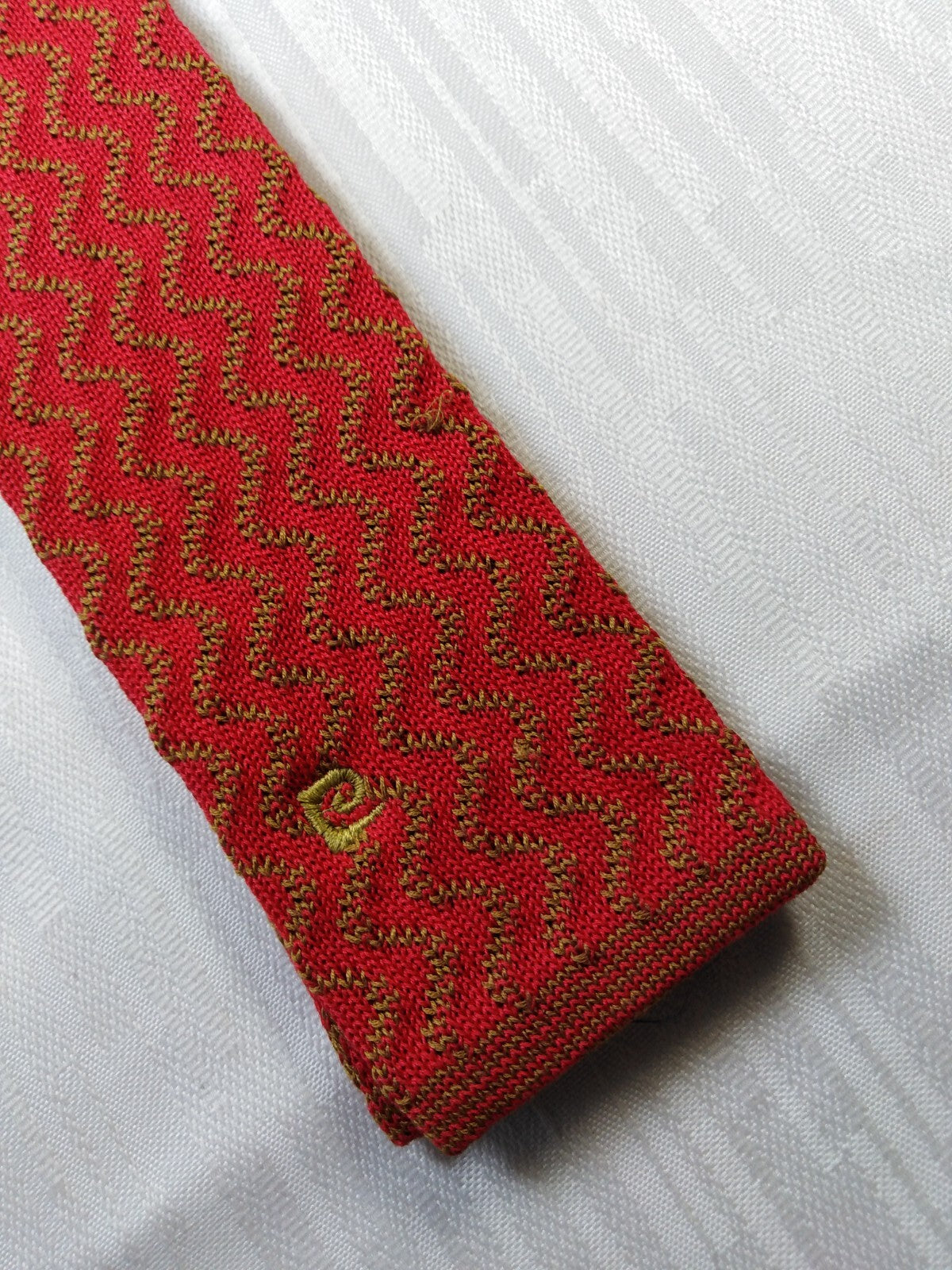 PIERRE CARDIN TRUNK COTONE COTTON TIE CRAVATTA NECKTIE ITALY VINTAGE CLASSIC