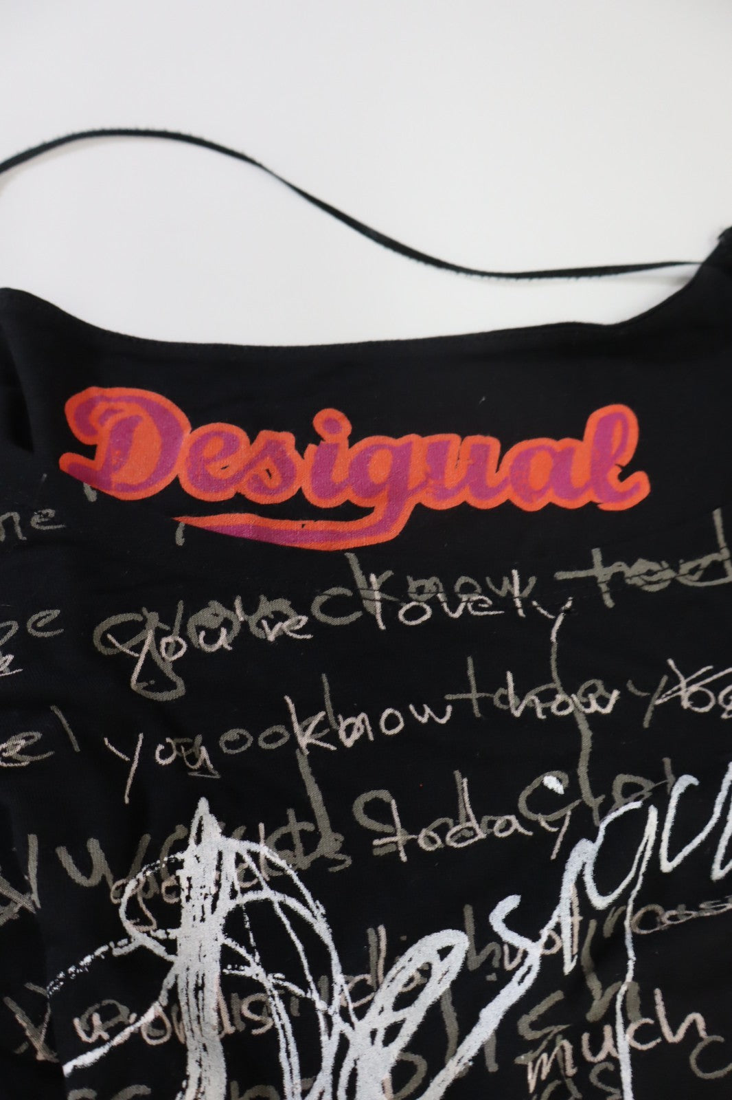 DESIGUAL MAGLIA DONNA TG. S WOMAN CASUAL VINTAGE T-SHIRT TOP VISCOSA