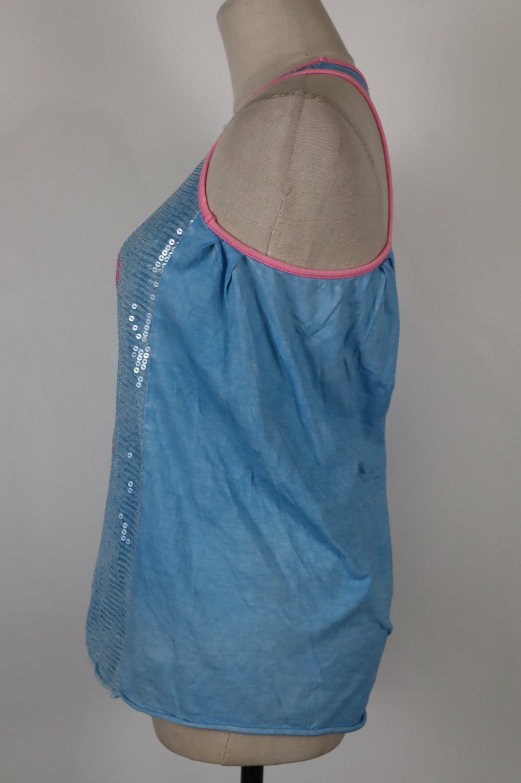 GAS MAGLIA DONNA TG. 16 ANNI WOMAN CASUAL VINTAGE T-SHIRT CANOTTA TOP COTONE