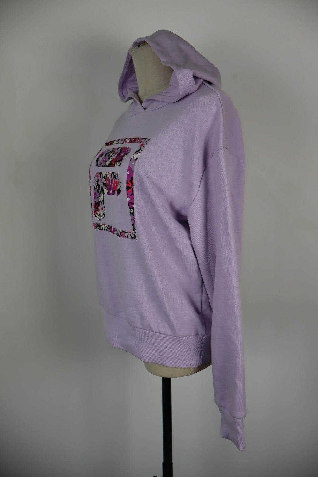 FILA FELPA CON CAPPUCCIO DONNA Tg S WOMAN CASUAL VINTAGE SWEATSHIRT COTONE