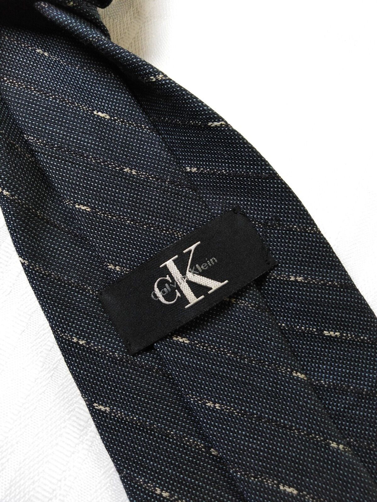 CALVIN KLEIN LANA SETA TIE CRAVATTA NECKTIE ITALY VINTAGE