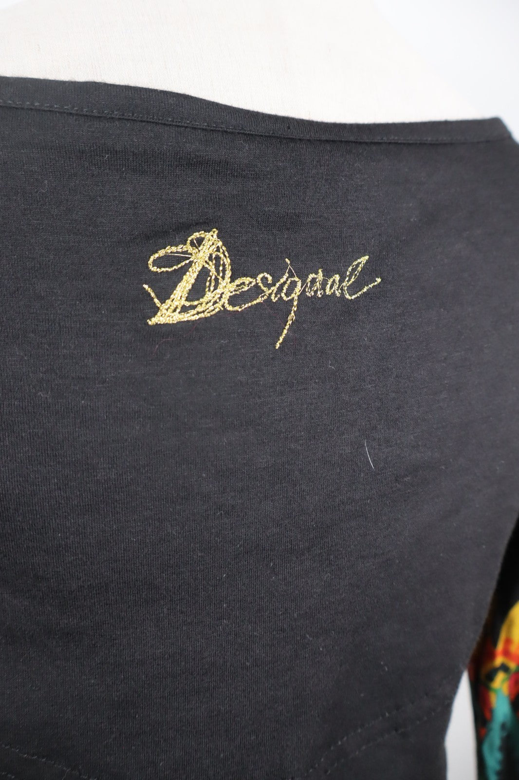 DESIGUAL VESTITO ABITO MANICA LUNGA DONNA TG M WOMAN CASUAL VINTAGE DRESS COTONE