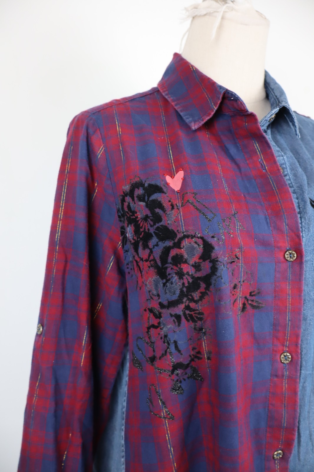 DESIGUAL VESTITO ABITO MANICHE LUNGHE DONNA TG. L WOMAN CASUAL VINTAGE DRESS