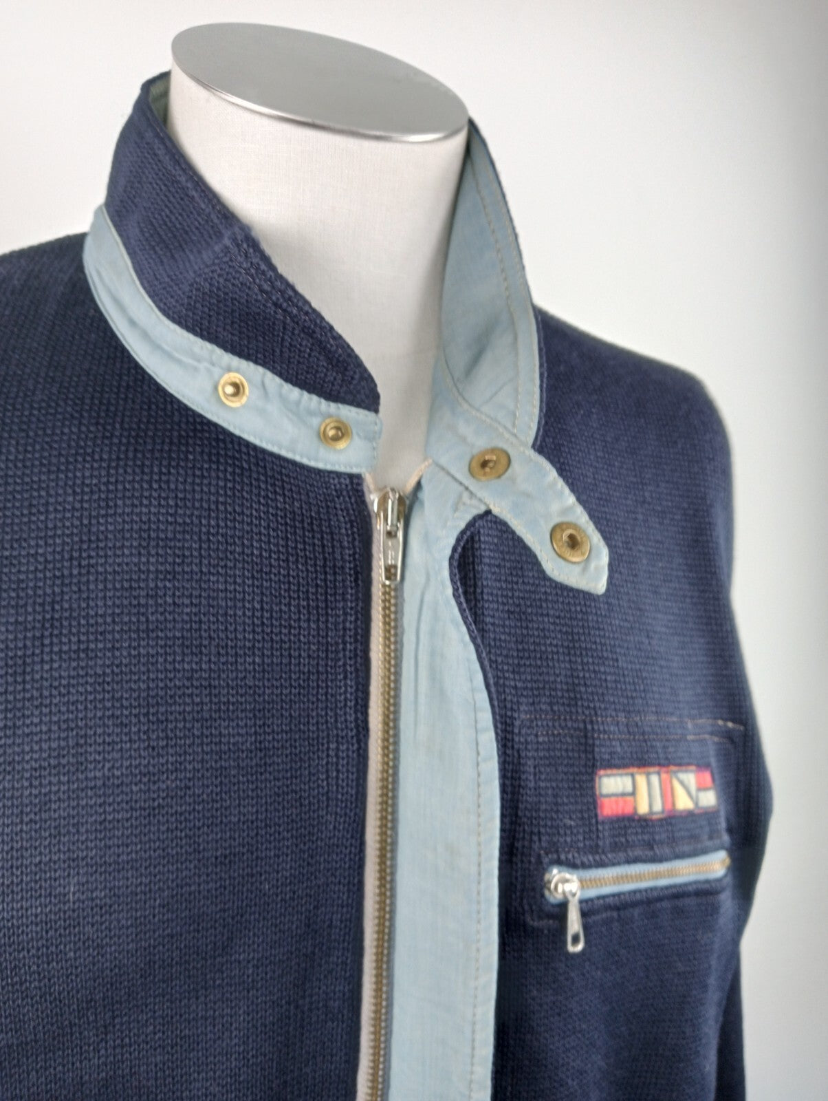 NAVIGARE MAGLIONE LANA VINTAGE UOMO Tg. L MAN SWEATER CASUAL MADE IN ITALY