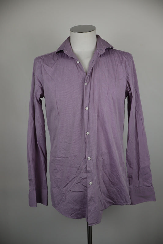 HUGO BOSS CAMICIA UOMO TG. 39 15 1/2 SLIM MAN CASUAL VINTAGE SHIRT COTONE COTTON