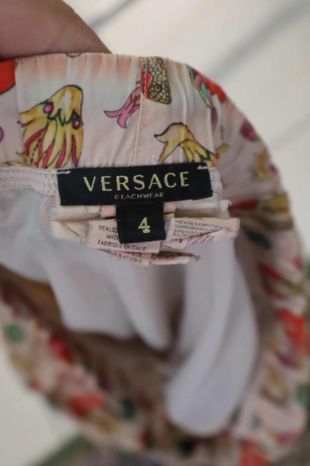 VERSACE COSTUME PANTALONCINO MARE UOMO TG 4 MAN SWIMSUIT VINTAGE SURF CASUAL