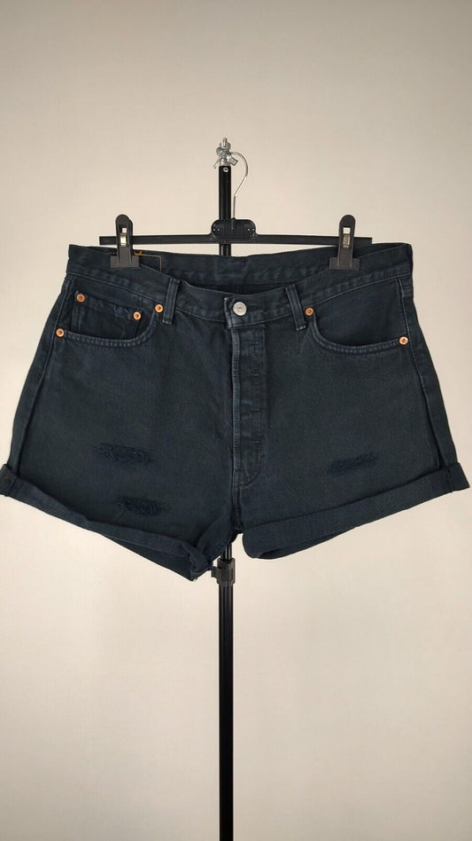 LEVI'S 501 PANTALONCINO DENIM JEANS DONNA TG W36 WOMAN VINTAGE SHORTS CASUAL