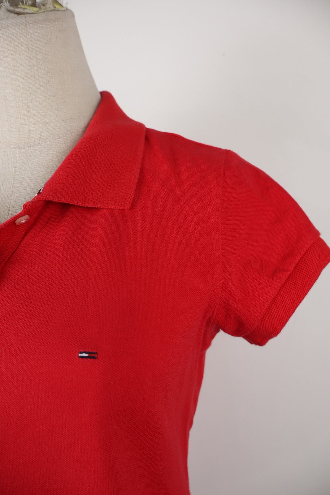 TOMMY HILFIGER DENIM POLO MAGLIA DONNA COTONE TG. M WOMAN SHIRT CASUAL VINTAGE