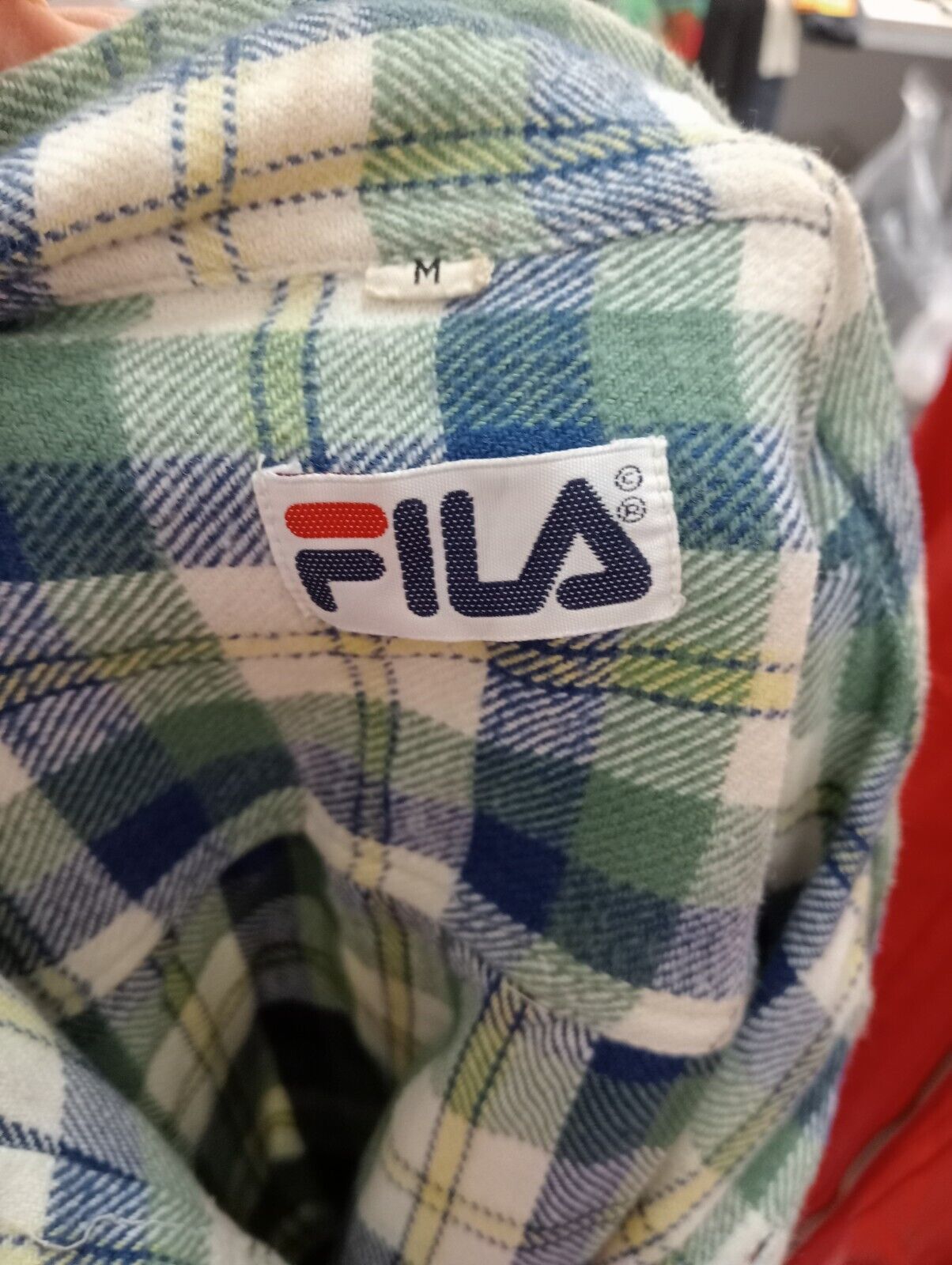 FILA CAMICIA UOMO TG M MAN SHIRT CASUAL VINTAGE COTONE COTTON LANA WOOL