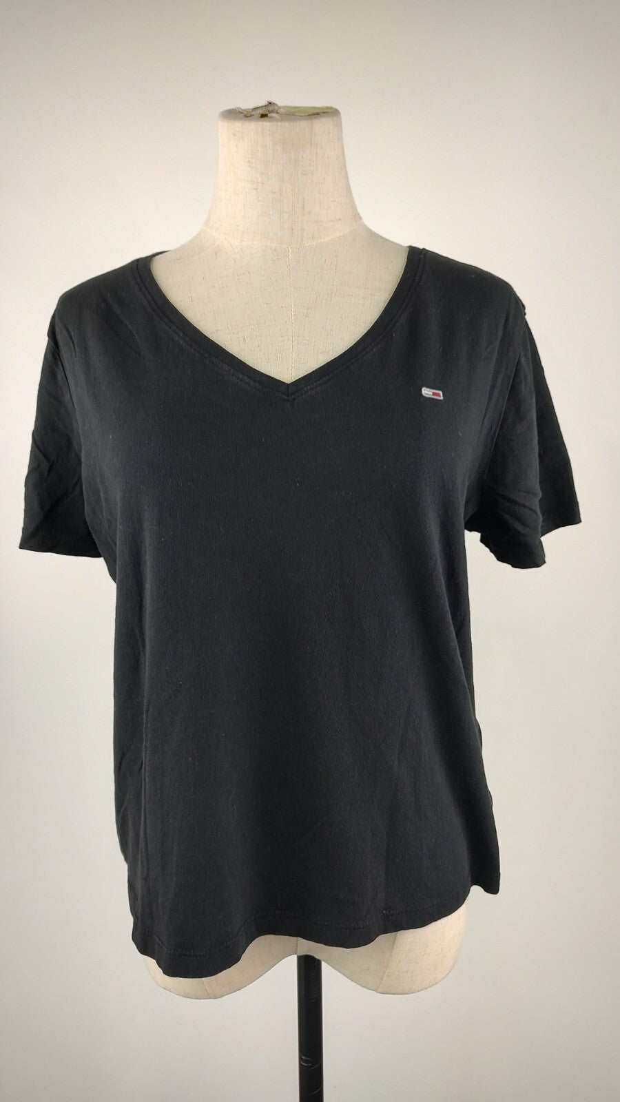 TOMMY JEANS HILFIGER MAGLIA DONNA TG. L WOMAN CASUAL VINTAGE T-SHIRT COTONE