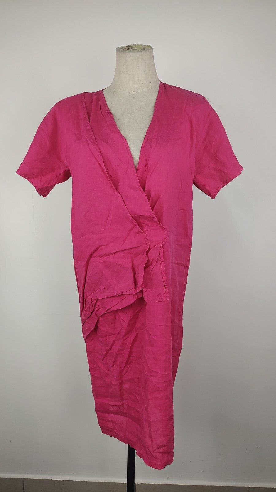 MARELLA VESTITO DONNA TG. 48 WOMAN CASUAL VINTAGE DRESS LINO