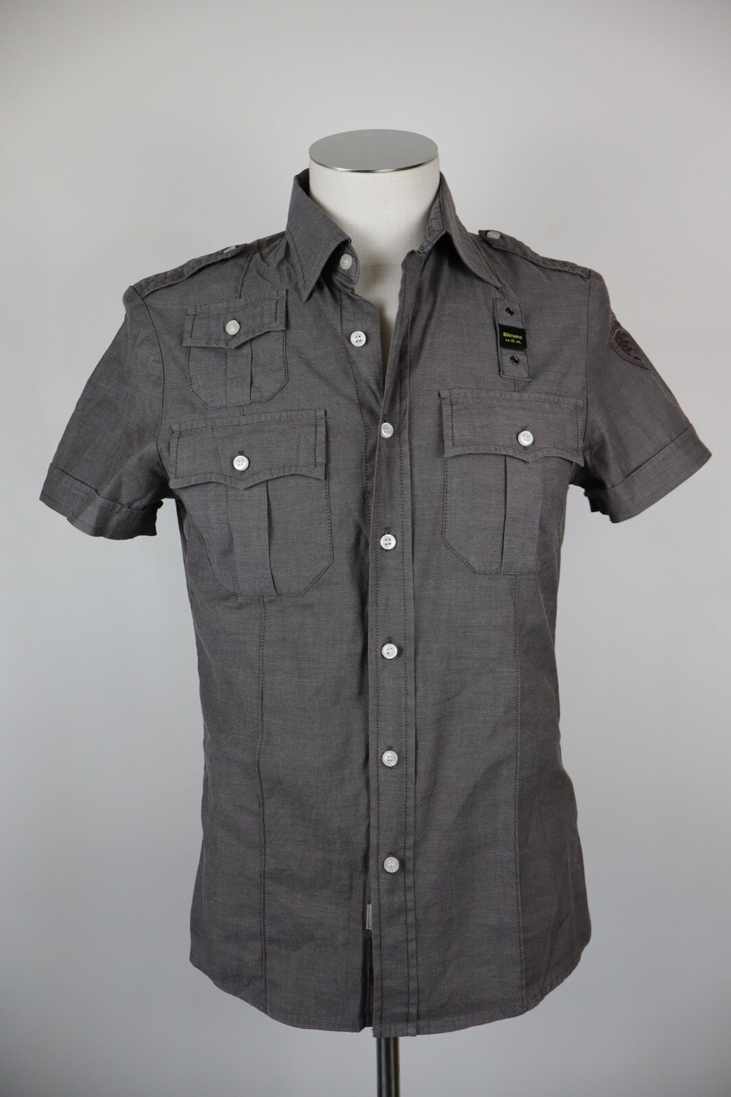 BLAUER USA CAMICIA UOMO COTONE TG S MAN CASUAL VINTAGE SHIRT COTONE