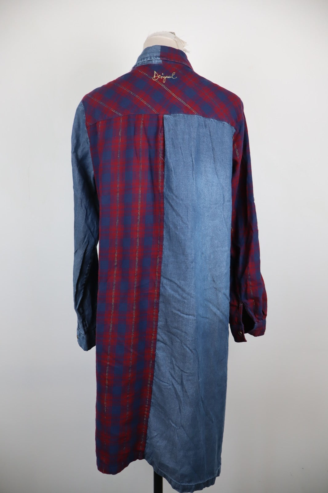 DESIGUAL VESTITO ABITO MANICHE LUNGHE DONNA TG. L WOMAN CASUAL VINTAGE DRESS