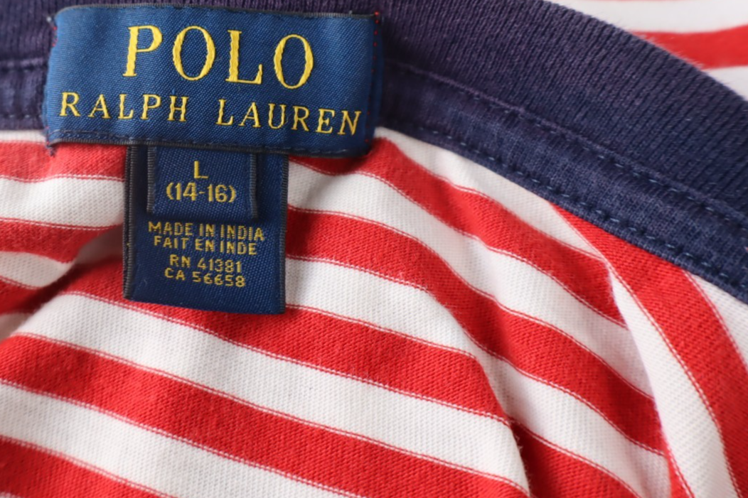 POLO RALPH LAUREN MAGLIA UOMO L 14 16 MAN T-SHIRT CASUAL VINTAGE COTONE COTTON