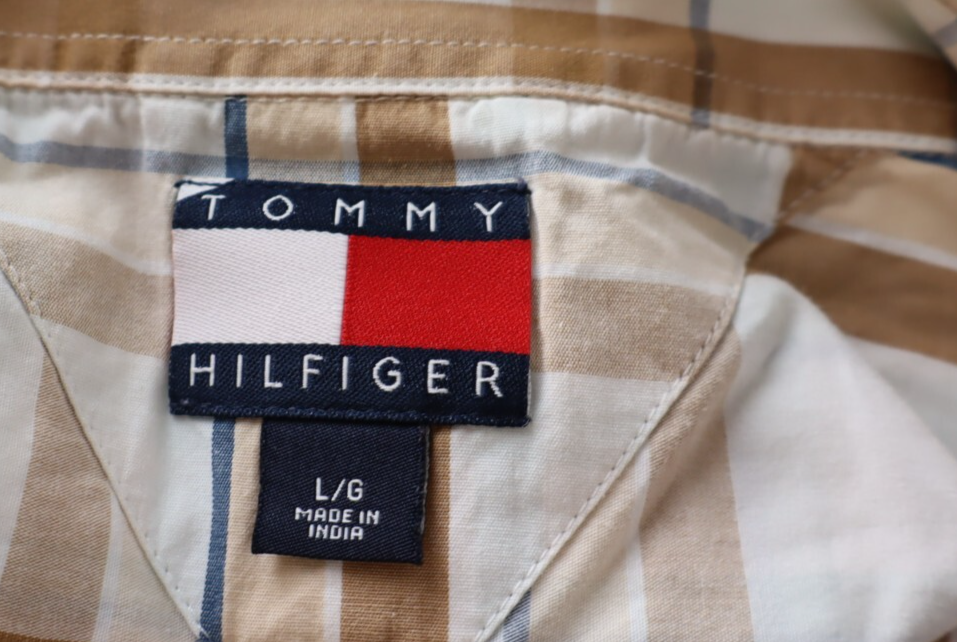 TOMMY HILFIGER CAMICIA UOMO COTONE TG. L MAN CASUAL VINTAGE COTTON SHIRT