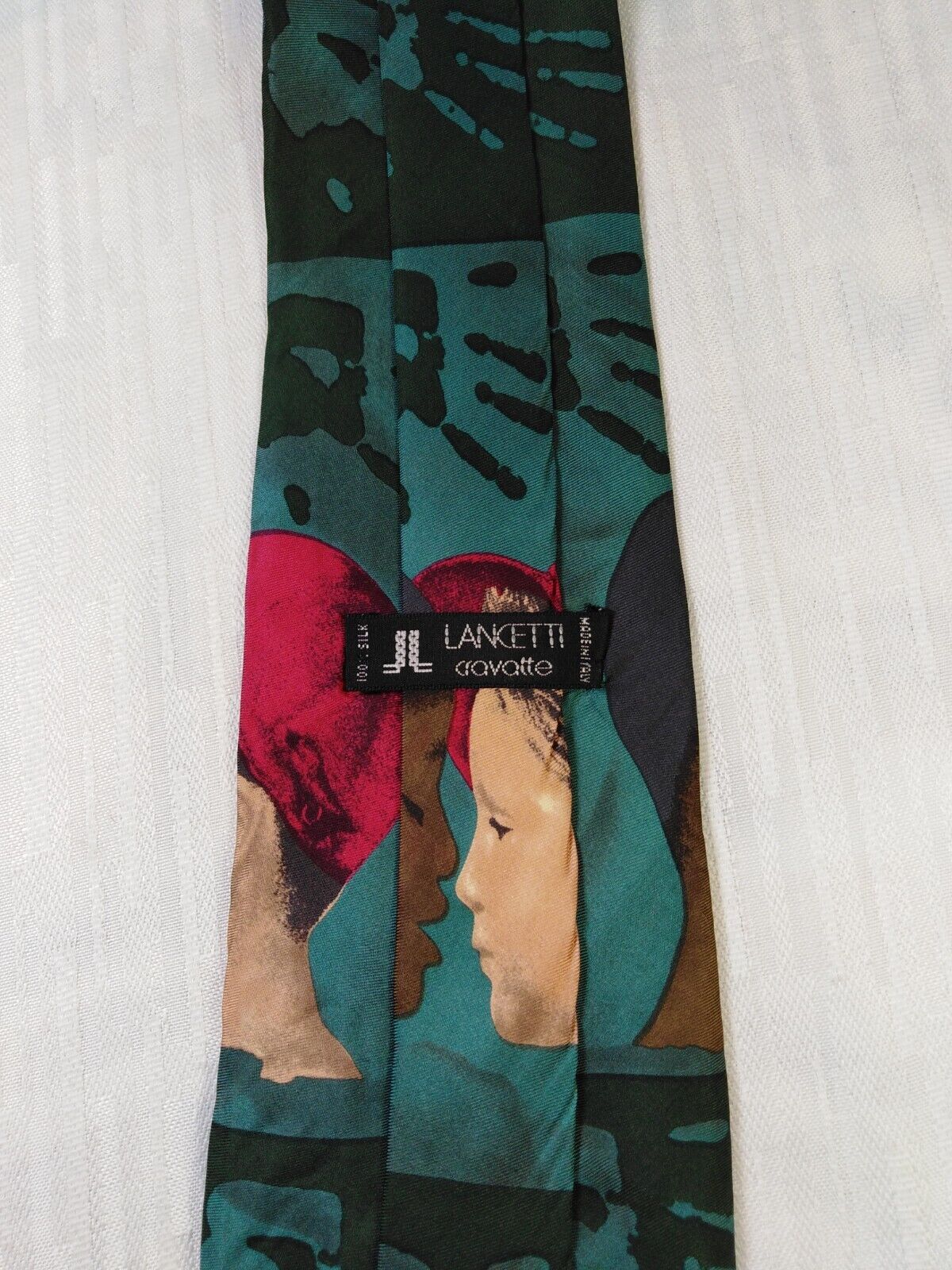 LANCETTI 100% SILK TIE SETA CRAVATTA NECKTIE MADE IN ITALY