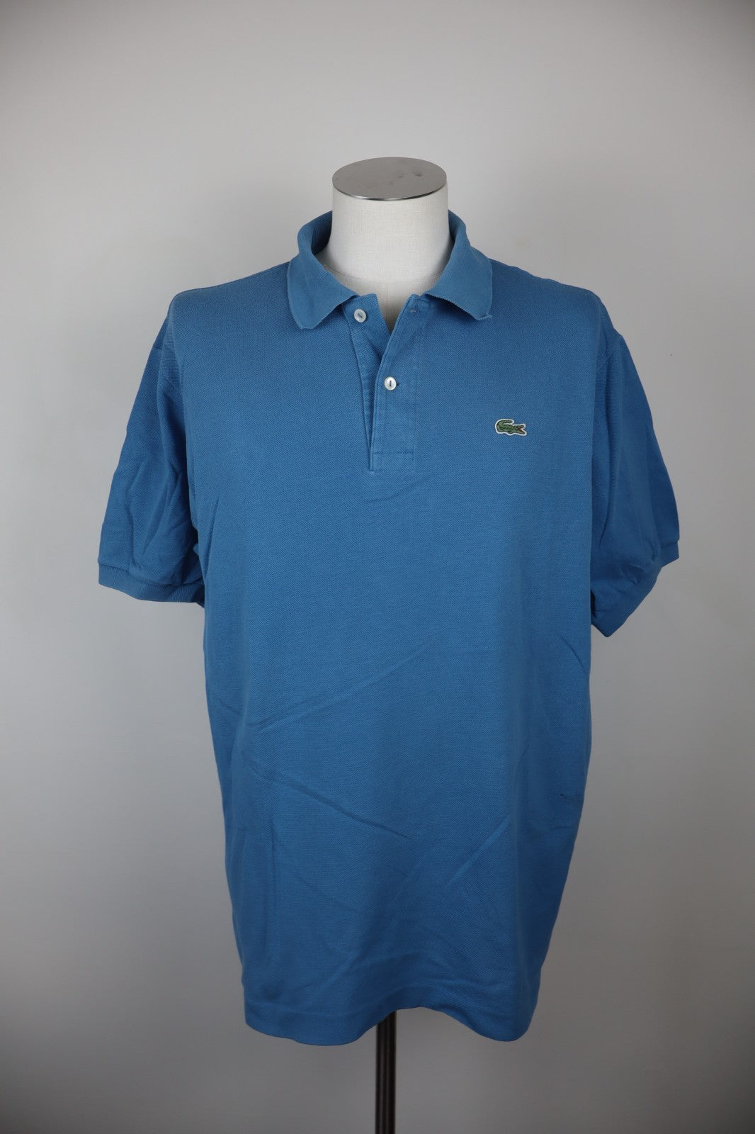 LACOSTE MAGLIA UOMO COTONE 7 MAN COTTON POLO SHIRT CASUAL VINTAGE LOGO BLU