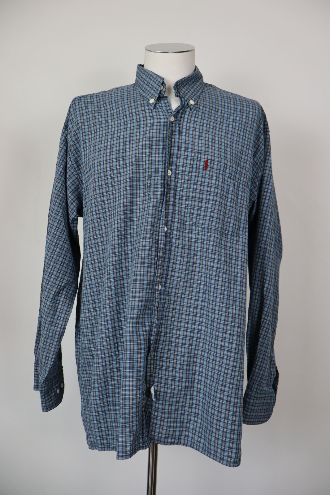 RALPH LAUREN CAMICIA UOMO COTONE TG. L MAN CASUAL VINTAGE COTTON SHIRT
