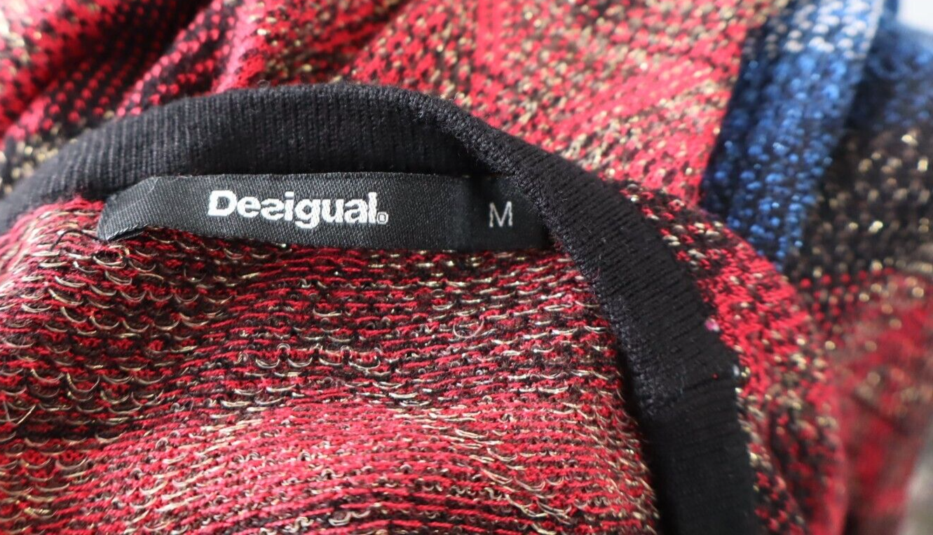 DESIGUAL MAGLIA DONNA TG. M WOMAN CASUAL VINTAGE T-SHIRT TOP COTONE COTTON