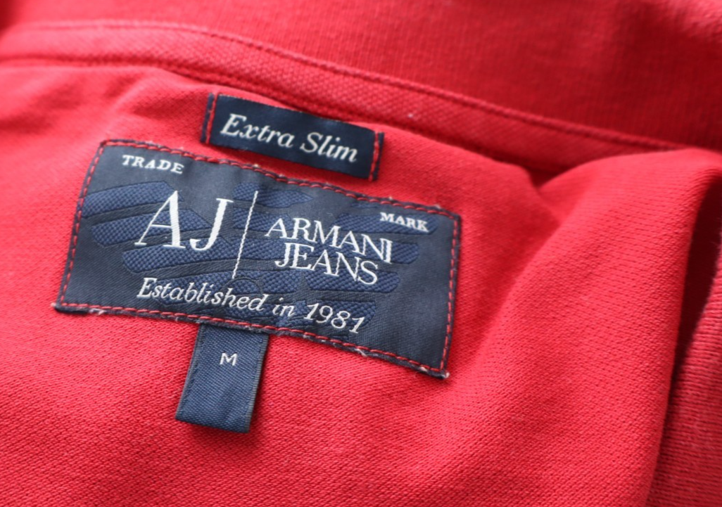 AJ ARMANI JEANS POLO MAGLIA UOMO COTONE TG M EXTRA SLIM MAN SHIRT CASUAL VINTAGE
