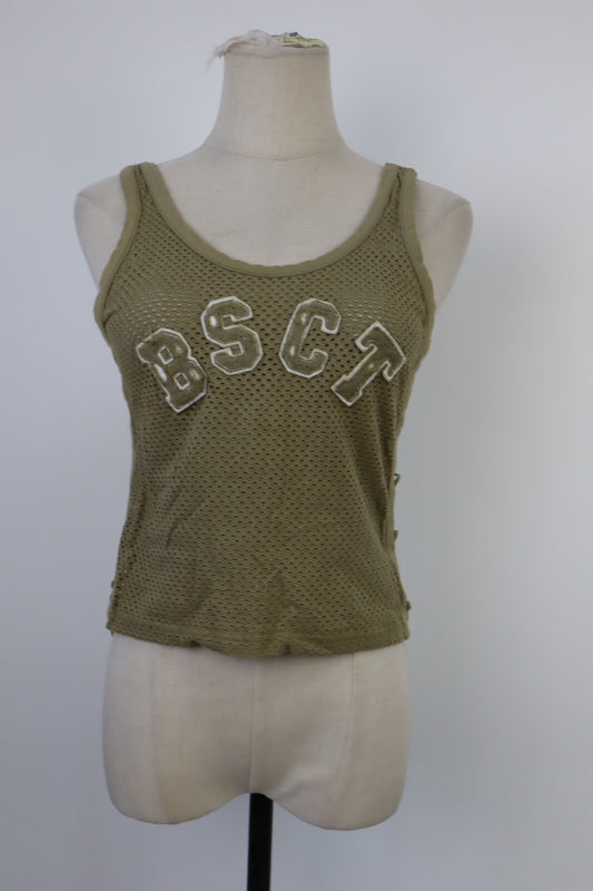 MAGLIA CROP TOP DONNA S WOMAN T-SHIRT STREETWEAR STAMPA LOGO GRUNGE Y2K 2000'S