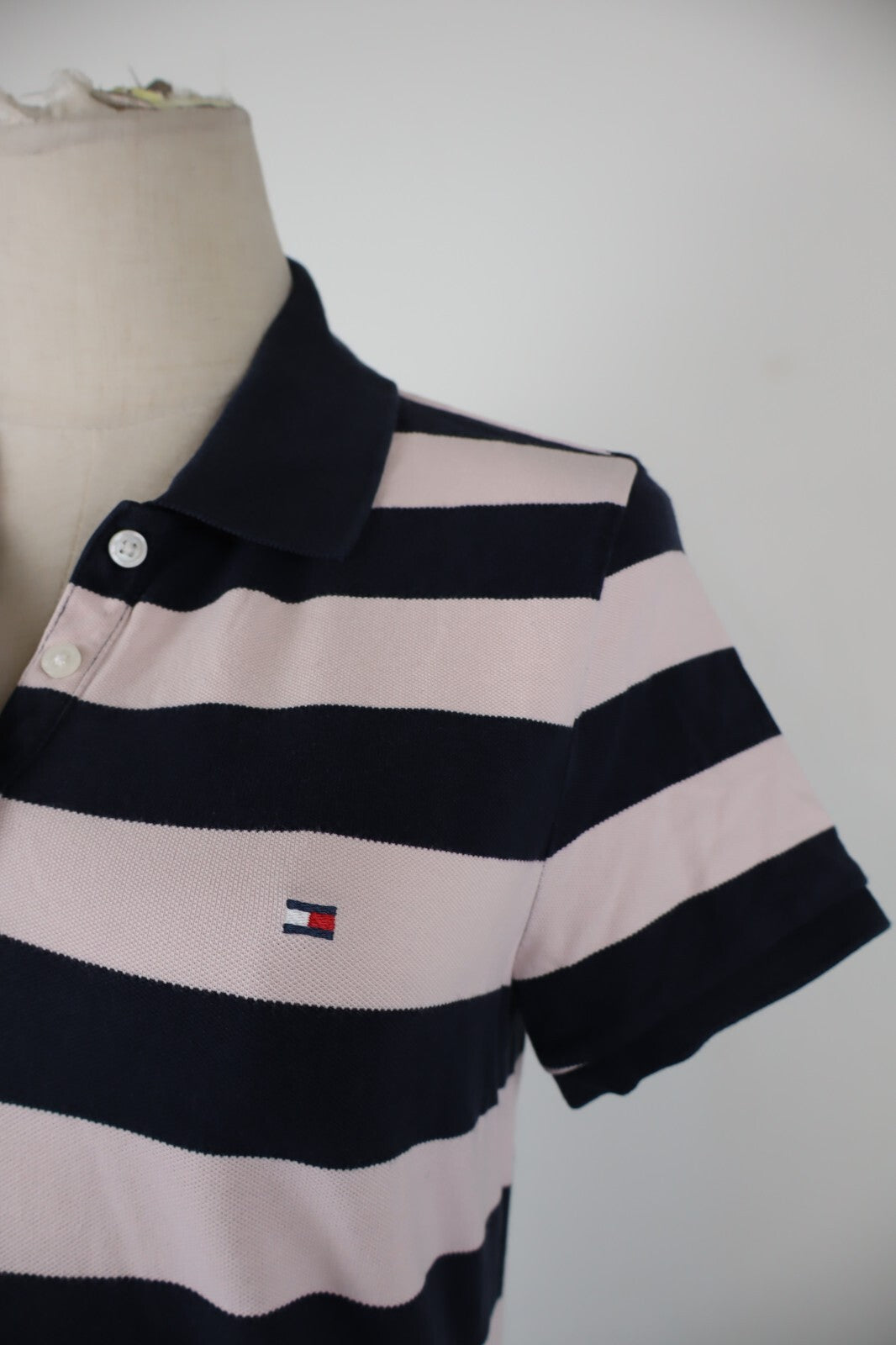 TOMMY HILFIGER POLO MAGLIA T-SHIRT DONNA COTONE TG. S WOMAN SHIRT CASUAL VINTAGE