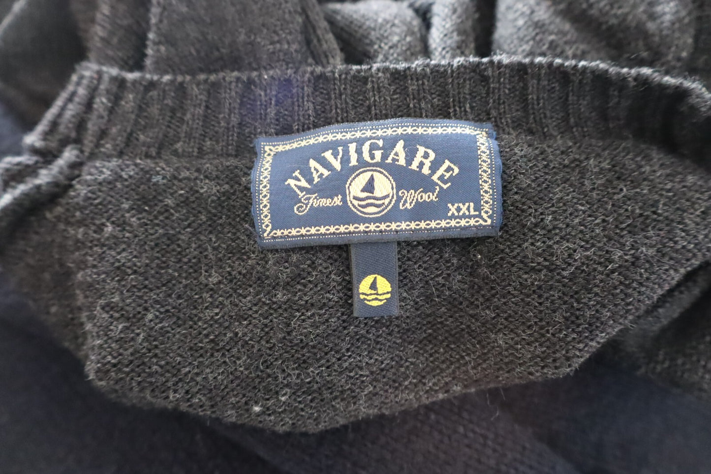 NAVIGARE MAGLIONE MAGLIA LANA VINTAGE UOMO TG 2XL MAN WOOL SWEATER CASUAL