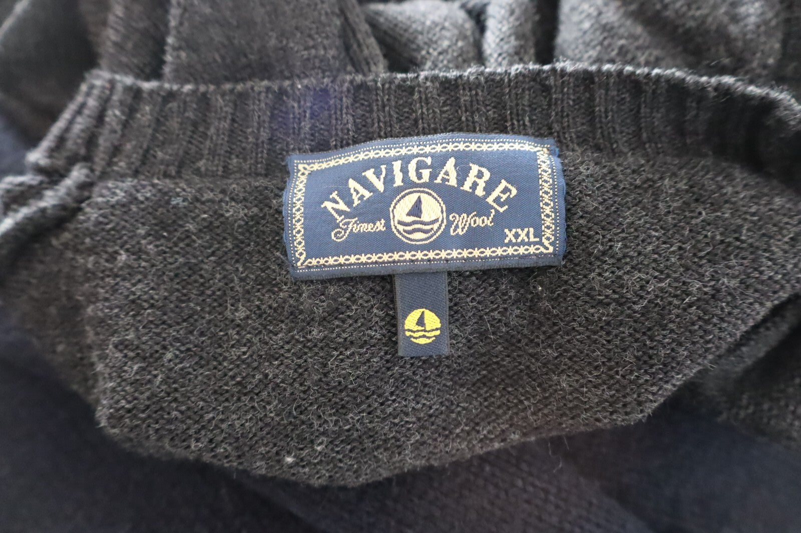 NAVIGARE MAGLIONE MAGLIA LANA VINTAGE UOMO TG 2XL MAN WOOL SWEATER CASUAL