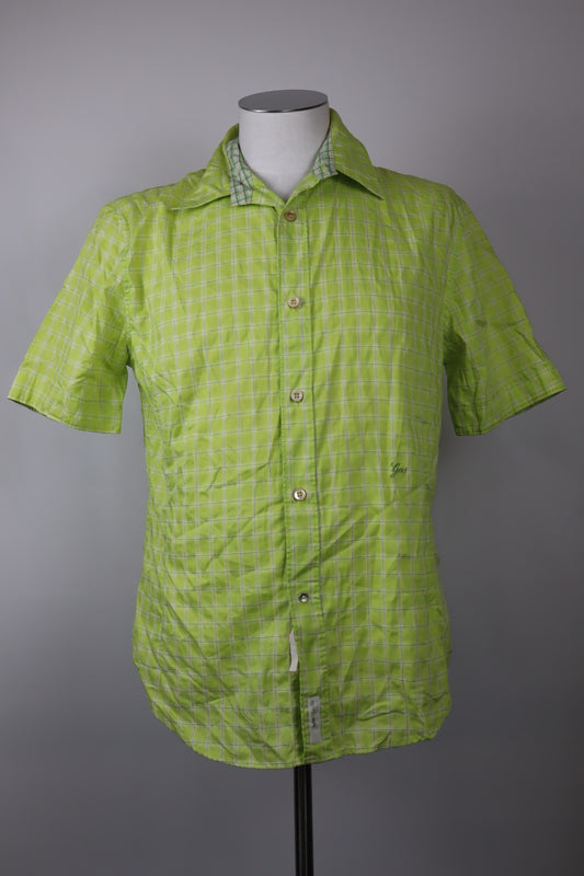 GAS CAMICIA UOMO TG. 42 MAN CASUAL VINTAGE SHIRT COTONE LOGO