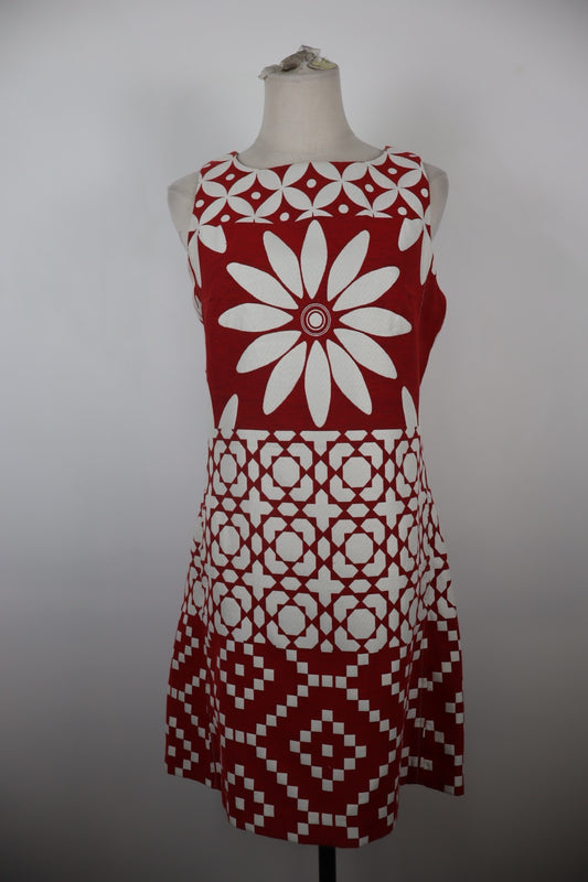 DESIGUAL VESTITO DONNA TG. 40 WOMAN CASUAL VINTAGE DRESS ABITO CERNIERA LOGO