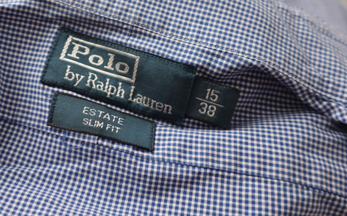 POLO RALPH LAUREN CAMICIA UOMO COTONE 15 38 SLIM MAN CASUAL VINTAGE COTTON SHIRT