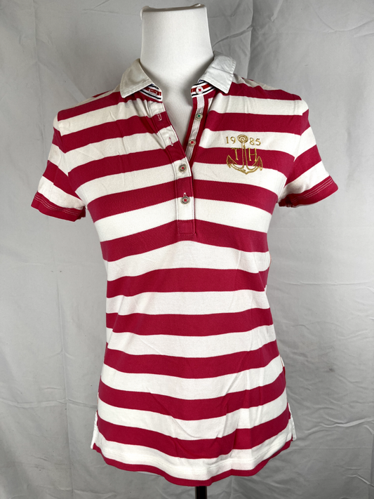 TOMMY HILFIGER POLO MAGLIA DONNA COTONE TG L WOMAN CASUAL VINTAGE TOP T-SHIRT