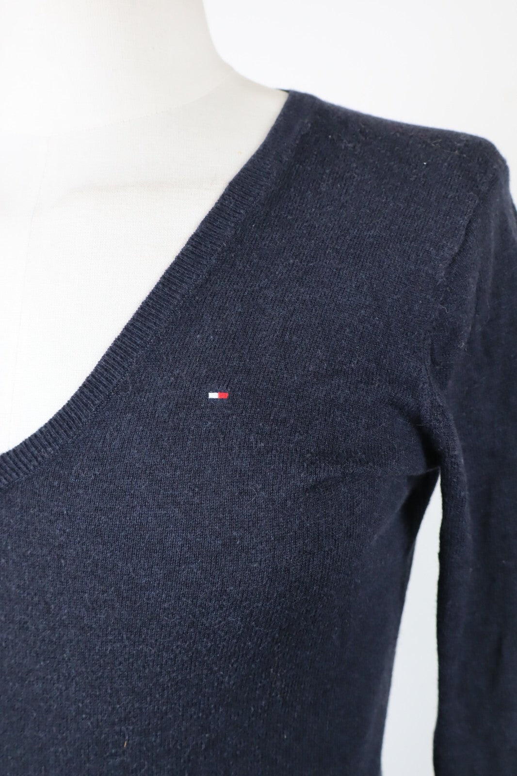 TOMMY HILFIGER MAGLIONE COTONE LANA VINTAGE UOMO Tg. S SWEATER MAN CASUAL