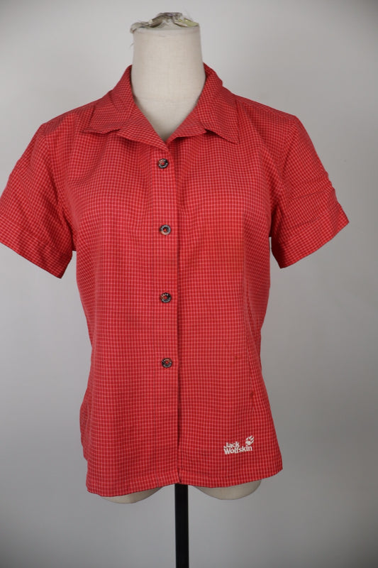 JACK WOLFSKIN CAMICIA DONNA TG. M WOMAN SHIRT CASUAL VINTAGE MANICA CORTA