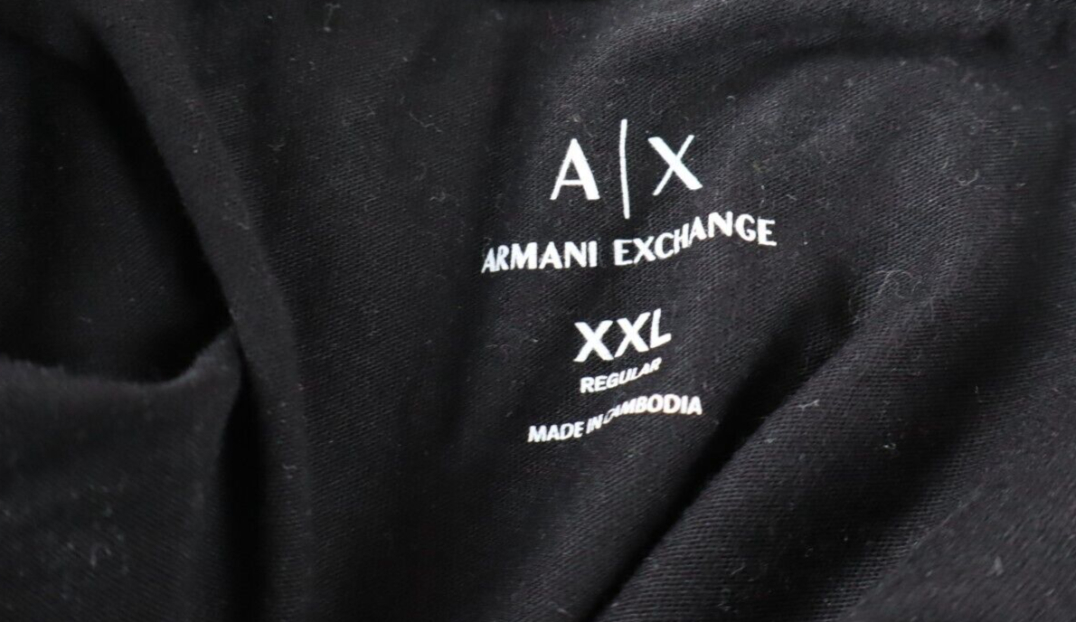 ARMANI EXCHANGE MAGLIA UOMO COTONE TG 2XL MAN COTTON T-SHIRT CASUAL VINTAGE