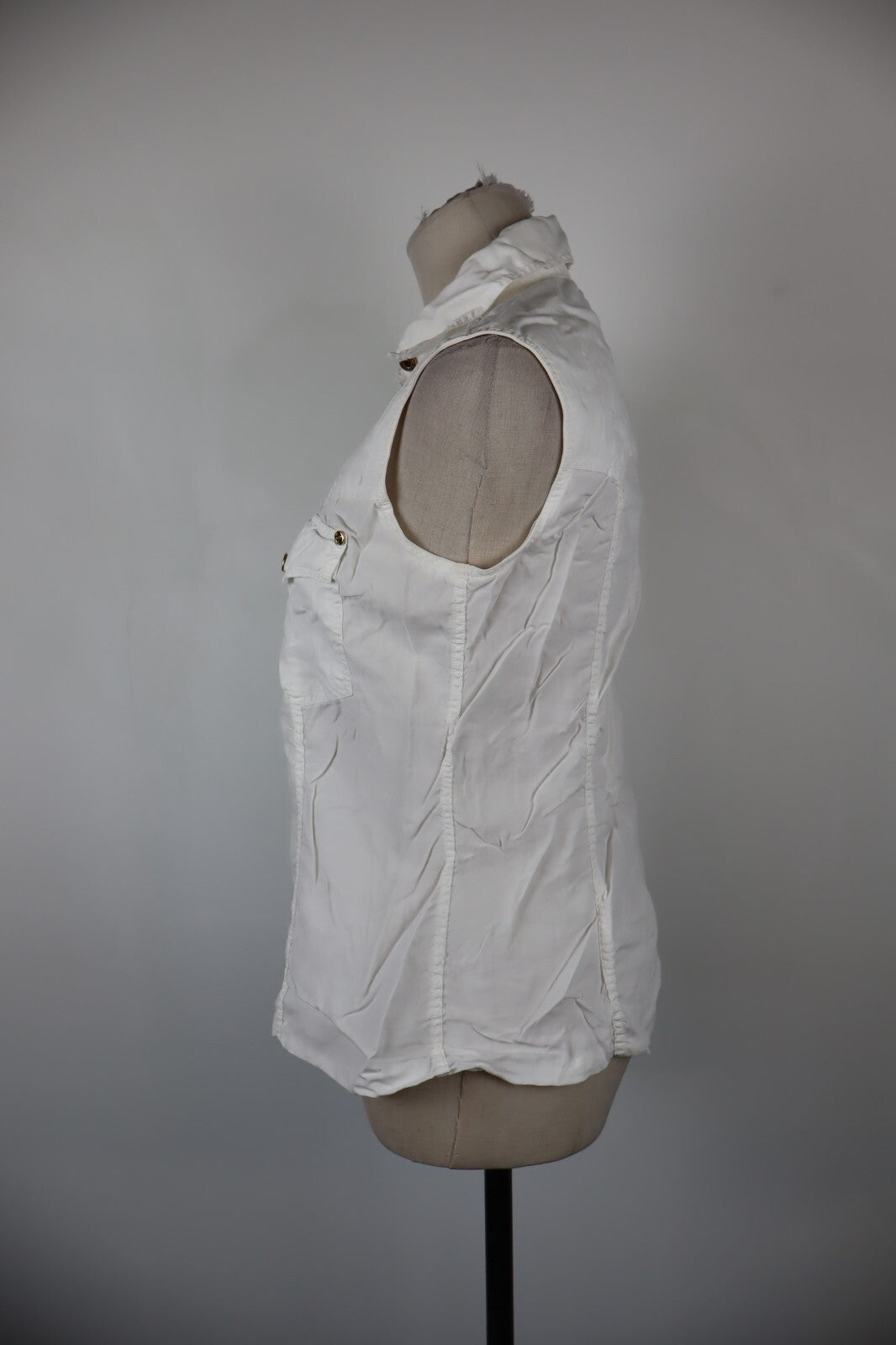 TRUSSARDI JEANS CAMICIA SMANICATA DONNA TG. M WOMAN SHIRT CASUAL VINTAGE COTONE