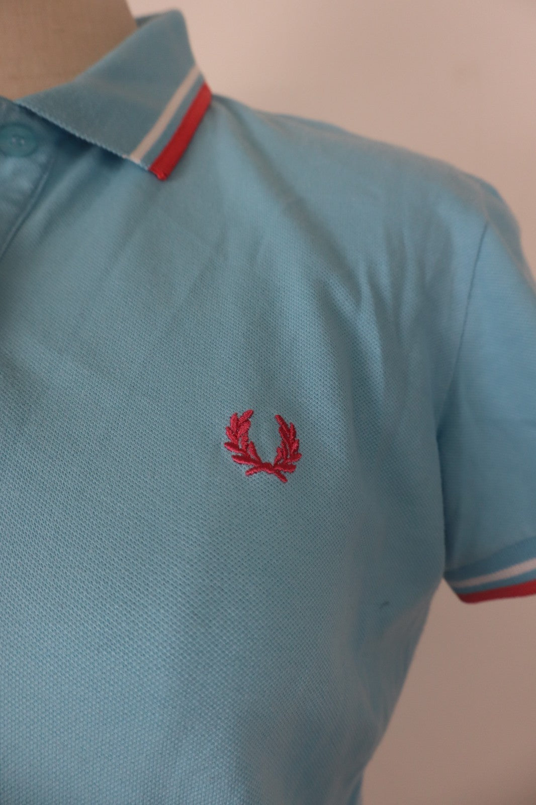 FRED PERRY POLO MAGLIA DONNA COTONE TG. L WOMAN COTTON SHIRT CASUAL VINTAGE