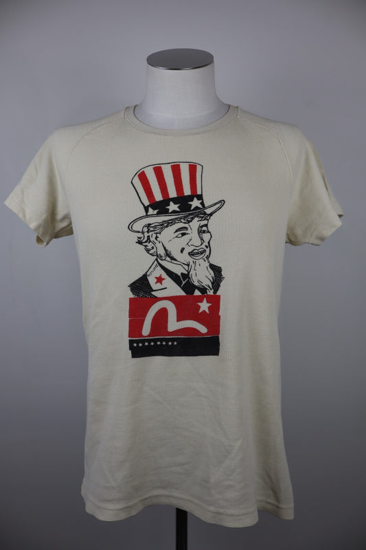 EVISU EU-ED ZIO SAM MAGLIA COTONE UOMO TG. L MAN  T-SHIRT CASUAL VINTAGE COTTON